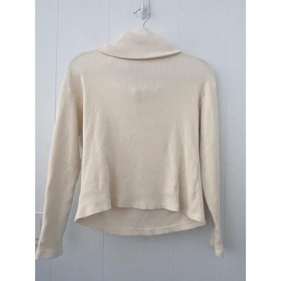 Monrow Soft Knit Rib Half Zip Collar Sweater Sz Small $174 - Picture 4 of 6